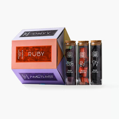 OUD MUATTAR JEWEL COLLECTION SET – Coffret Premium de Bakhoor (15g x 6)