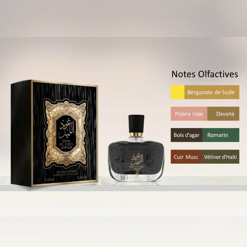 Oud Al Layl Aswad EDP 100ml – Parfum Oud Intense de Dubaï | Arabiyat